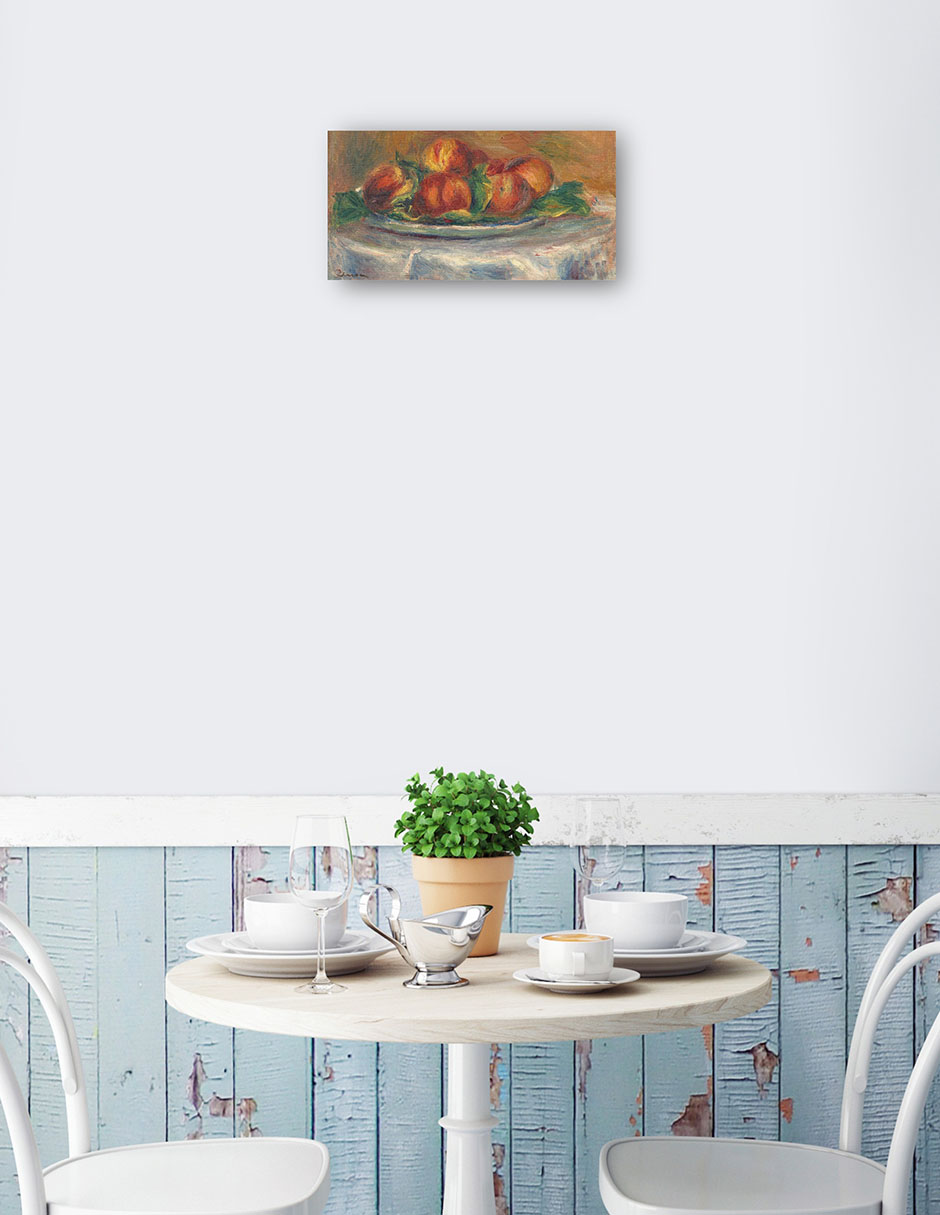 Foto 3 pulgar | Cuadro Decorativo - Melocotones En Un Plato- Pierre-auguste Renoir - Fotografía - 46x89 - Impresión En Lienzo - Fin