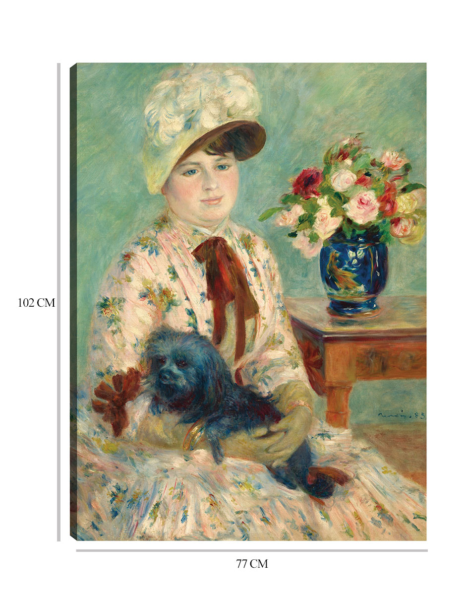 Foto 7 pulgar | Cuadro Decorativo - Señorita Charlotte Bertheir- Pierre-auguste Renoir - Fotografía - 77x102 - Impresión En L