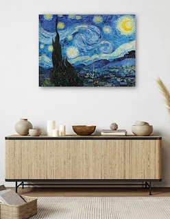 Foto 5 | Cuadro Decorativo - La Noche Estrellada (1889)- Vincent Van Gogh - Paisaje - 69x92 - Impresión En Lienzo - Fine Art Tj