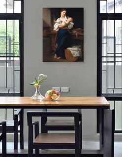 Foto 4 | Cuadro Decorativo - Estrenos Caricias (1901)- William Bouguereau - Fotografía - 28x36 - Impresión En Lienzo - Fine Ar