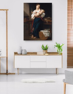 Foto 5 | Cuadro Decorativo - Estrenos Caricias (1901)- William Bouguereau - Fotografía - 28x36 - Impresión En Lienzo - Fine Ar