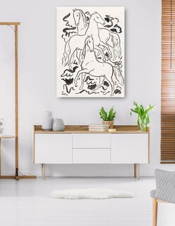 Foto 5 | Cuadro Decorativo - Tres Caballos (1925)- Leo Gestel - Animales - 46x61 - Impresión En Lienzo - Fine Art Tj