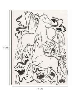 Foto 6 | Cuadro Decorativo - Tres Caballos (1925)- Leo Gestel - Animales - 46x61 - Impresión En Lienzo - Fine Art Tj