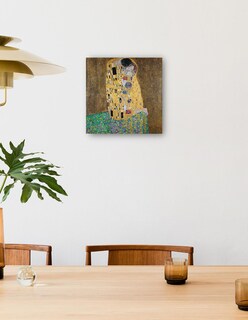 Foto 4 | Cuadro Decorativo - El Beso- Gustav Klimt - Abstracto - 89x89 - Impresión En Lienzo - Fine Art Tj