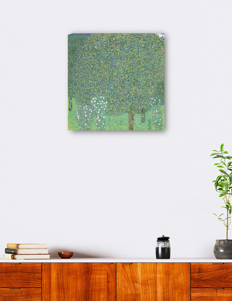 Foto 6 pulgar | Cuadro Decorativo - Rosales Bajo Los Árboles- Gustav Klimt - Paisaje - 105x105 - Impresión En Lienzo - Fine Art Tj