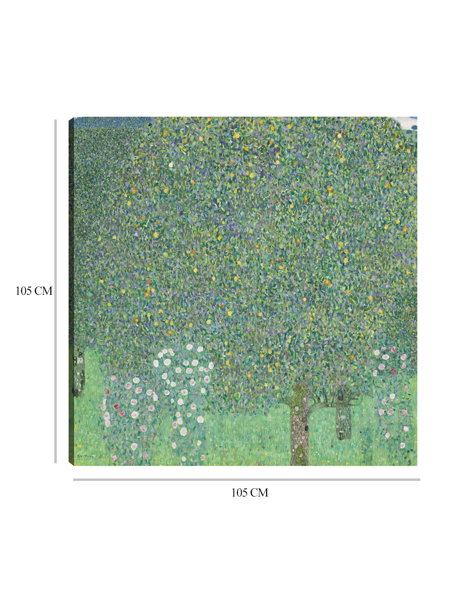 Foto 7 pulgar | Cuadro Decorativo - Rosales Bajo Los Árboles- Gustav Klimt - Paisaje - 105x105 - Impresión En Lienzo - Fine Art Tj