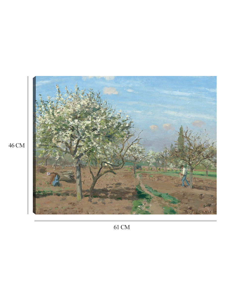 Foto 6 | Cuadro Decorativo - Huerto En Flor Louveciennes- Camille Pissarro - Religión - 46x61 - Impresión En Lienzo - Fine Art