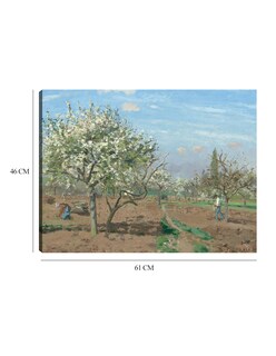 Foto 6 | Cuadro Decorativo - Huerto En Flor Louveciennes- Camille Pissarro - Religión - 46x61 - Impresión En Lienzo - Fine Art