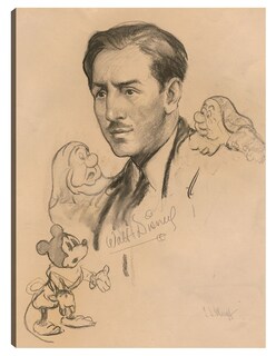 Foto 1 | Cuadro Decorativo - Walt Disney (1938)- Samuel Johnson Woolf - Fotografía - 46x61 - Impresión En Lienzo - Fine Art Tj