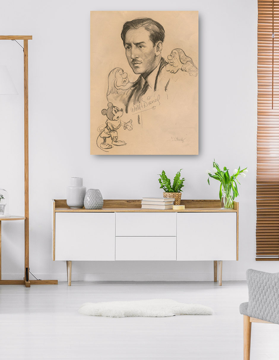 Foto 6 pulgar | Cuadro Decorativo - Walt Disney (1938)- Samuel Johnson Woolf - Fotografía - 46x61 - Impresión En Lienzo - Fine Art Tj