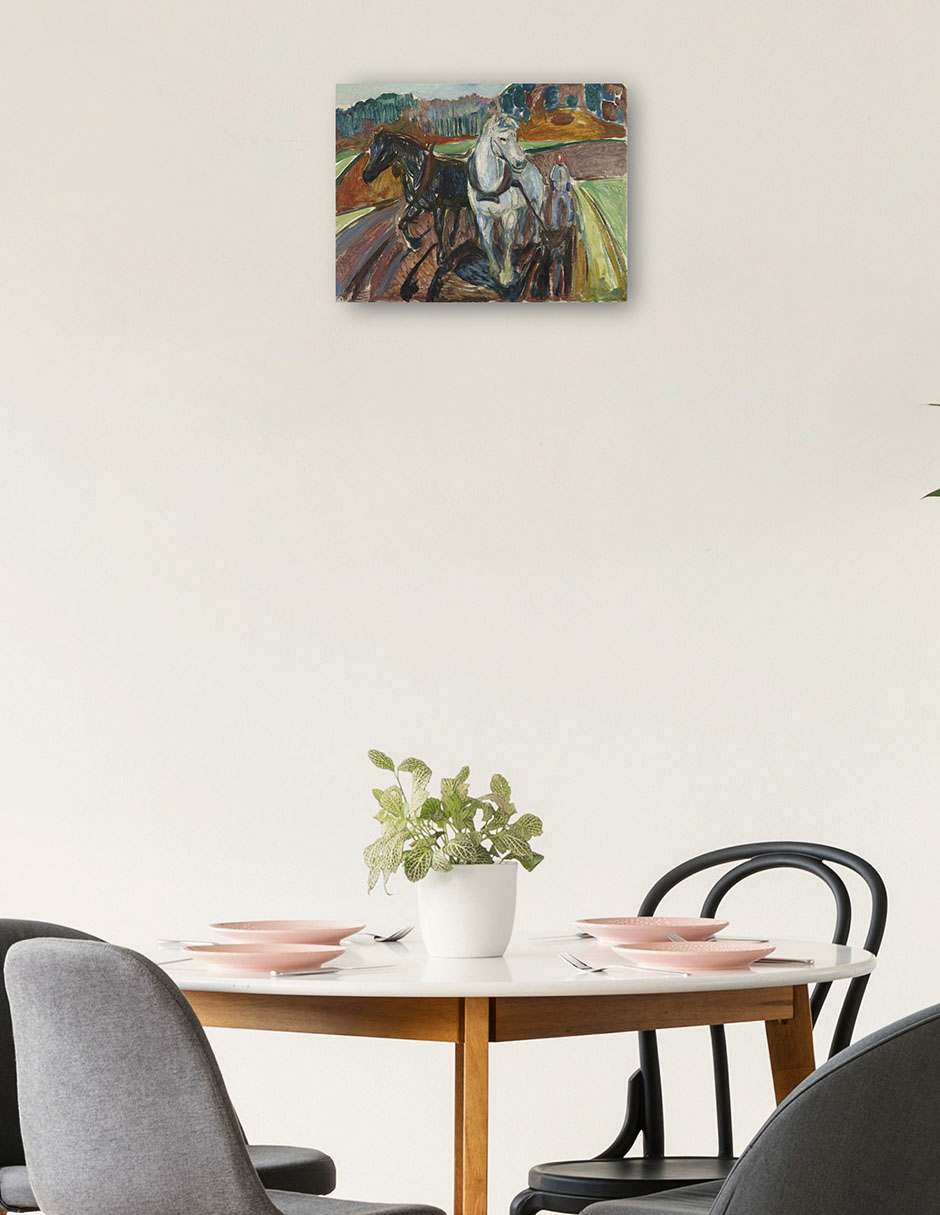 Foto 3 pulgar | Cuadro Decorativo - Arado De Otoño (1919)- Edvard Munch - Animales - 28x36 - Impresión En Lienzo - Fine Art Tj