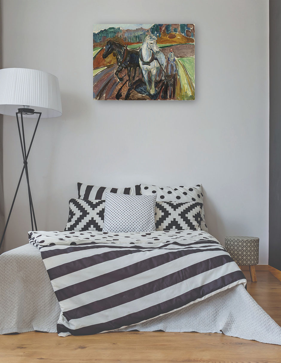 Foto 4 pulgar | Cuadro Decorativo - Arado De Otoño (1919)- Edvard Munch - Animales - 28x36 - Impresión En Lienzo - Fine Art Tj