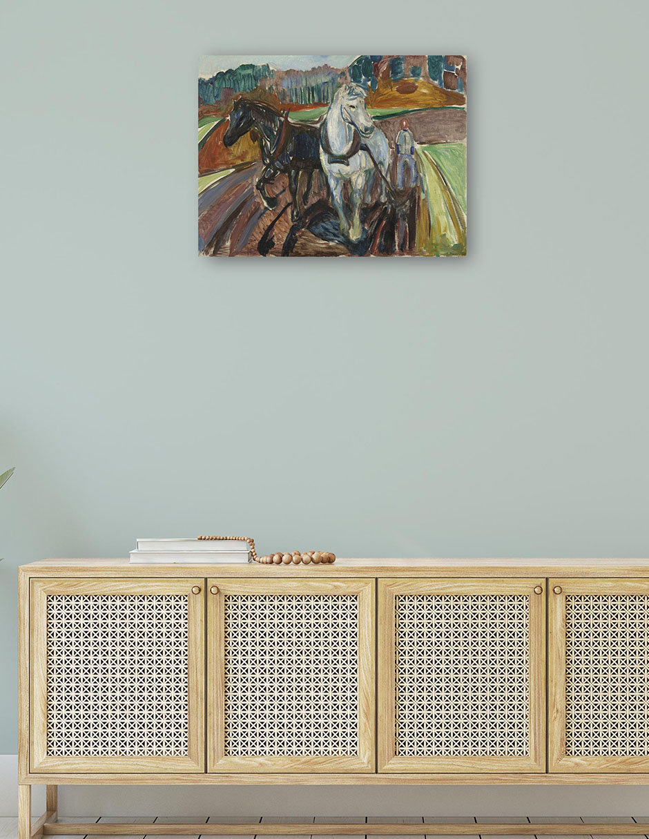 Foto 5 pulgar | Cuadro Decorativo - Arado De Otoño (1919)- Edvard Munch - Animales - 28x36 - Impresión En Lienzo - Fine Art Tj
