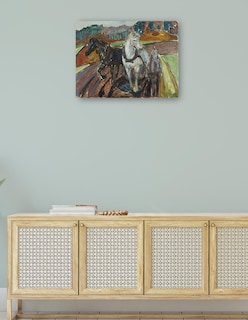 Foto 4 | Cuadro Decorativo - Arado De Otoño (1919)- Edvard Munch - Animales - 28x36 - Impresión En Lienzo - Fine Art Tj