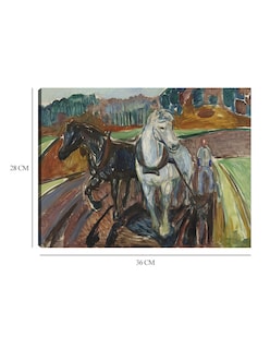 Foto 6 | Cuadro Decorativo - Arado De Otoño (1919)- Edvard Munch - Animales - 28x36 - Impresión En Lienzo - Fine Art Tj