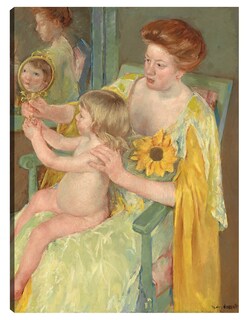 Foto 1 | Cuadro Decorativo - Mujer Con Un Girasol- Mary Cassatt - Fotografía - 28x36 - Impresión En Lienzo - Fine Art Tj