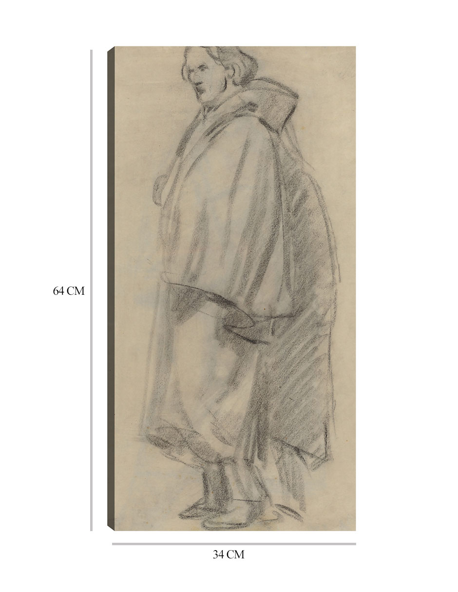 Foto 7 pulgar | Cuadro Decorativo - Hombre Con Capa (verso) (1852-1858)- Edouard Manet - Fotografía - 34x64 - Impresión En Lien