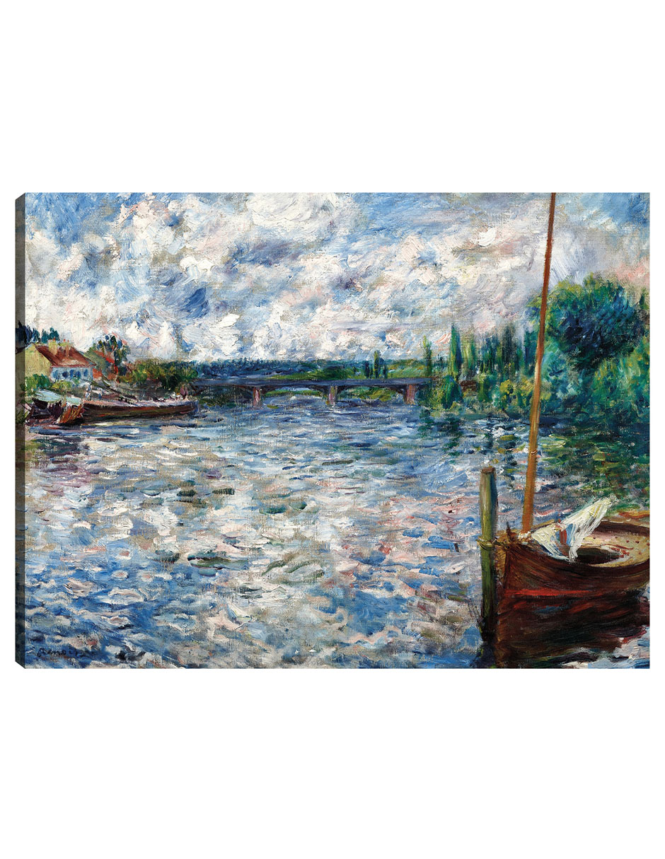 Foto 2 pulgar | Cuadro Decorativo - El Sena En Chatou (1874)- Pierre-auguste Renoir - Paisaje - 69x92 - Impresión En Lienzo - Fine Art