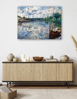 Foto 5 | Cuadro Decorativo - El Sena En Chatou (1874)- Pierre-auguste Renoir - Paisaje - 69x92 - Impresión En Lienzo - Fine Art