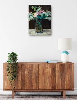 Foto 2 | Cuadro Decorativo - Jarrón De Lilas Y Rosas Blancas (1883)- Edouard Manet - Floral - 69x92 - Impresión En Lienzo