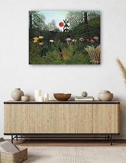 Foto 5 | Cuadro Decorativo - Tigre En Una Tormenta Tropical (1891)- Henri Rousseau - Paisaje - 69x92 - Impresión En Lienz