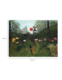 Foto 6 | Cuadro Decorativo - Tigre En Una Tormenta Tropical (1891)- Henri Rousseau - Paisaje - 69x92 - Impresión En Lienz