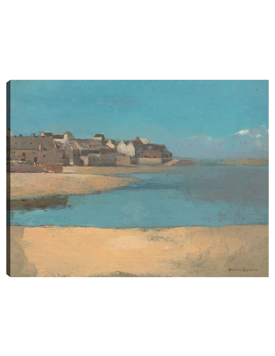 Foto 2 pulgar | Cuadro Decorativo - Pueblo Junto Al Mar En Bretaña- Odilon Redon - Religión - 28x36 - Impresión En Lienzo - Fine Art T