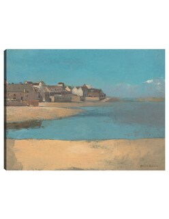 Foto 1 | Cuadro Decorativo - Pueblo Junto Al Mar En Bretaña- Odilon Redon - Religión - 28x36 - Impresión En Lienzo - Fine Art T