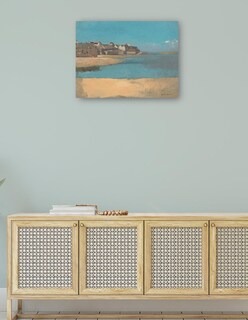 Foto 4 | Cuadro Decorativo - Pueblo Junto Al Mar En Bretaña- Odilon Redon - Religión - 28x36 - Impresión En Lienzo - Fine Art T