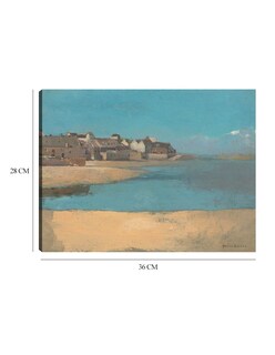 Foto 6 | Cuadro Decorativo - Pueblo Junto Al Mar En Bretaña- Odilon Redon - Religión - 28x36 - Impresión En Lienzo - Fine Art T