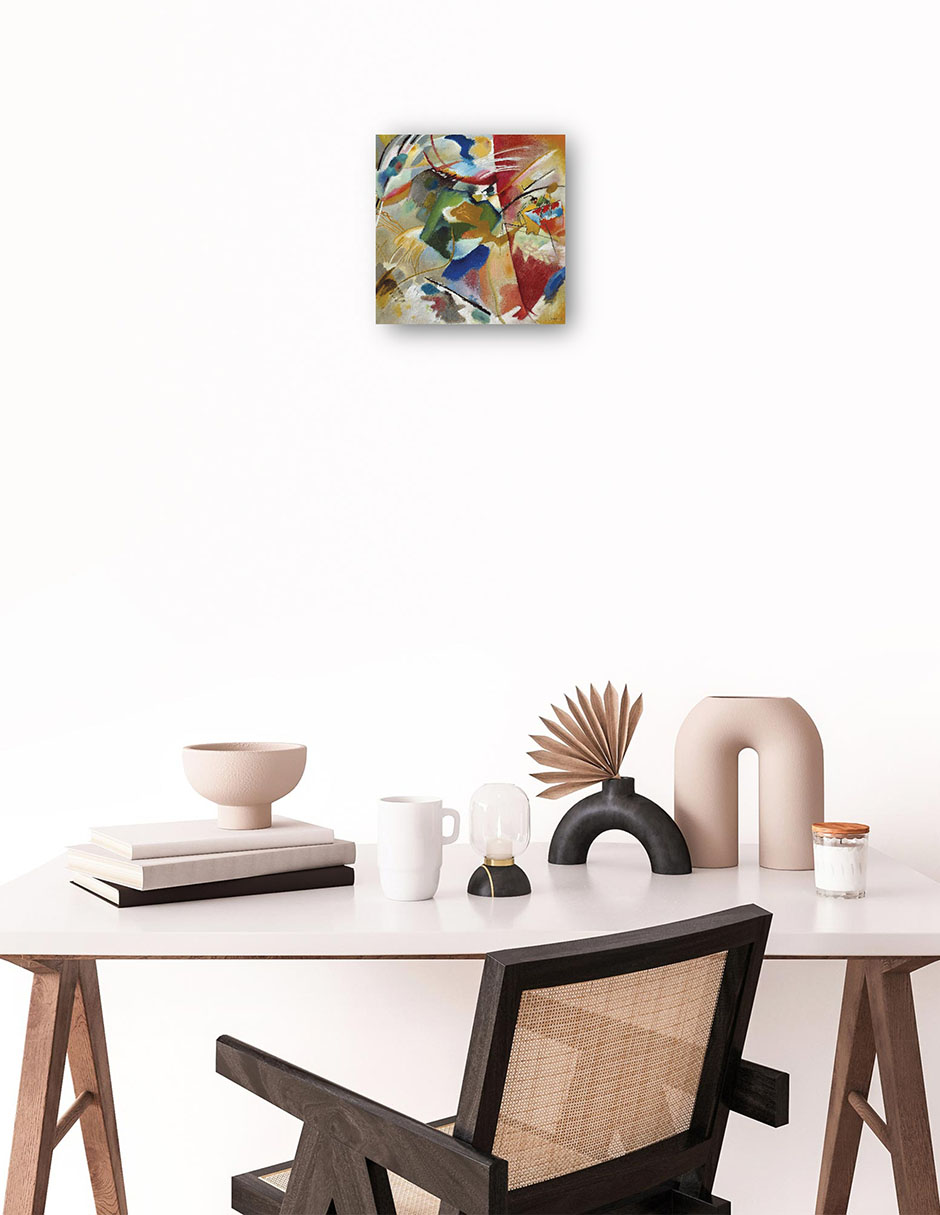 Foto 2 | Cuadro Decorativo - Pintura Con Centro Verde (1913)- Wassily Kandinsky - Abstracto - 89x89 - Impresión En Lienzo