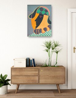 Foto 3 | Cuadro Decorativo - La Cabeza De Pierot (1932)- Mikuláš Galanda - Abstracto - 46x61 - Impresión En Lienzo - Fine Art T