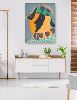 Foto 5 | Cuadro Decorativo - La Cabeza De Pierot (1932)- Mikuláš Galanda - Abstracto - 46x61 - Impresión En Lienzo - Fine Art T