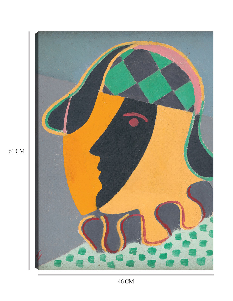 Foto 6 | Cuadro Decorativo - La Cabeza De Pierot (1932)- Mikuláš Galanda - Abstracto - 46x61 - Impresión En Lienzo - Fine Art T