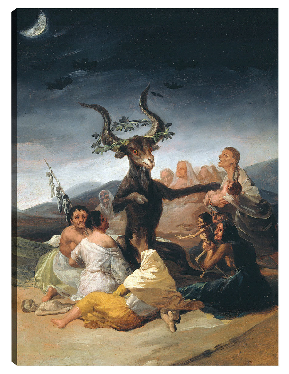 Foto 1 | Cuadro Decorativo - Arte Del Sábado De Brujas- Franciso De Goya - Religión - 77x102 - Impresión En Lienzo - Fine Art T