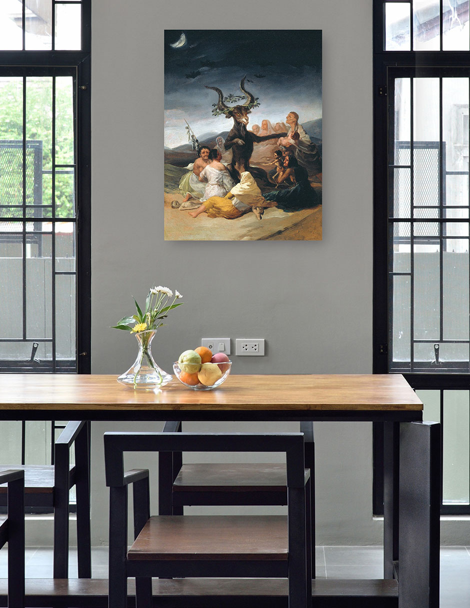 Foto 4 | Cuadro Decorativo - Arte Del Sábado De Brujas- Franciso De Goya - Religión - 77x102 - Impresión En Lienzo - Fine Art T