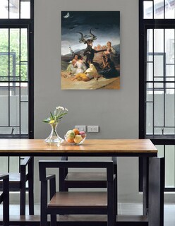 Foto 4 | Cuadro Decorativo - Arte Del Sábado De Brujas- Franciso De Goya - Religión - 77x102 - Impresión En Lienzo - Fine Art T