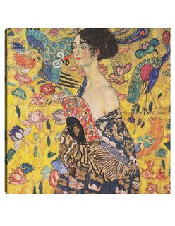 Foto 1 | Cuadro Decorativo - Mujer Con Abanico (1917-1918)- Gustav Klimt - Fotografía - 31x31 - Impresión En Lienzo - Fine Art