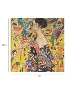 Foto 6 | Cuadro Decorativo - Mujer Con Abanico (1917-1918)- Gustav Klimt - Fotografía - 31x31 - Impresión En Lienzo - Fine Art