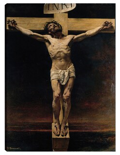 Foto 1 | Cuadro Decorativo - El Cristo En La Cruz (1874)- Léon Bonnat - Religión - 28x36 - Impresión En Lienzo - Fine Art Tj
