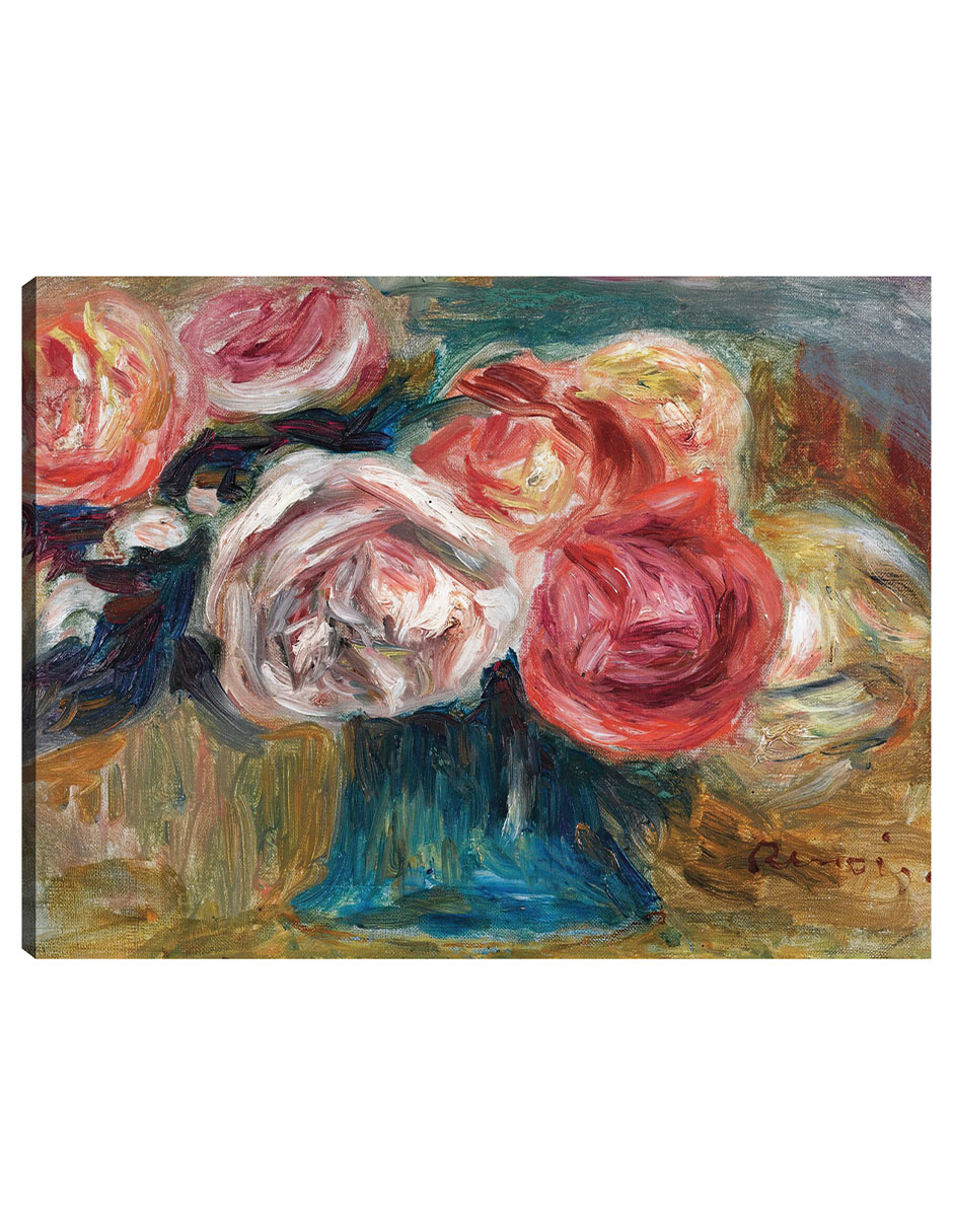 Foto 2 pulgar | Cuadro Decorativo - Ramo De Rosas En Un Jarrón- Pierre-auguste Renoir  - Religión - 69x92 - Impresión En Lienzo