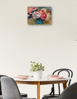 Foto 2 | Cuadro Decorativo - Ramo De Rosas En Un Jarrón- Pierre-auguste Renoir - Religión - 69x92 - Impresión En Lienzo