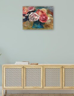 Foto 4 | Cuadro Decorativo - Ramo De Rosas En Un Jarrón- Pierre-auguste Renoir - Religión - 69x92 - Impresión En Lienzo
