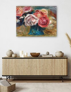 Foto 5 | Cuadro Decorativo - Ramo De Rosas En Un Jarrón- Pierre-auguste Renoir - Religión - 69x92 - Impresión En Lienzo