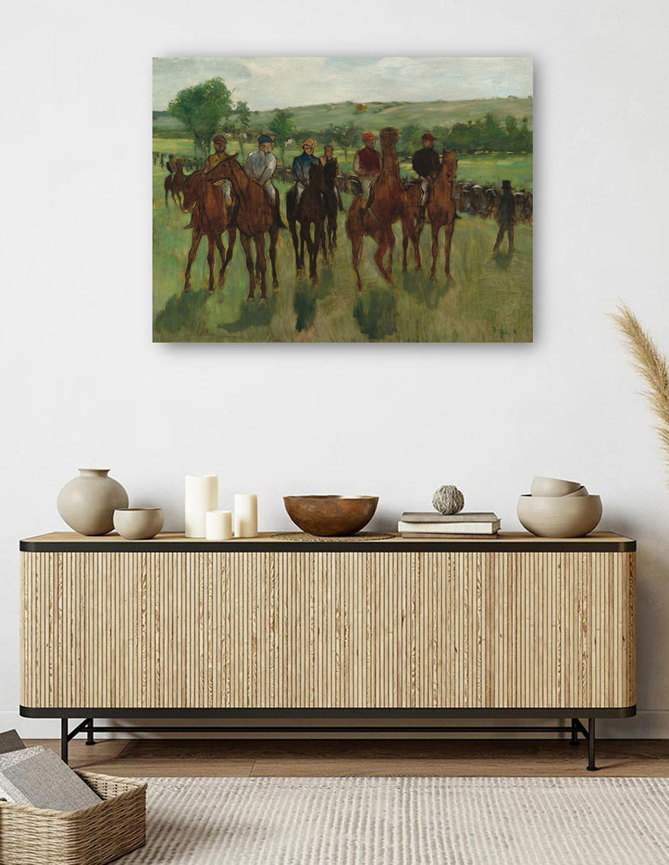 Foto 6 pulgar | Cuadro Decorativo - Los Jinetes (c.1885)- Edgar Degas - Fotografía - 77x102 - Impresión En Lienzo - Fine Art Tj