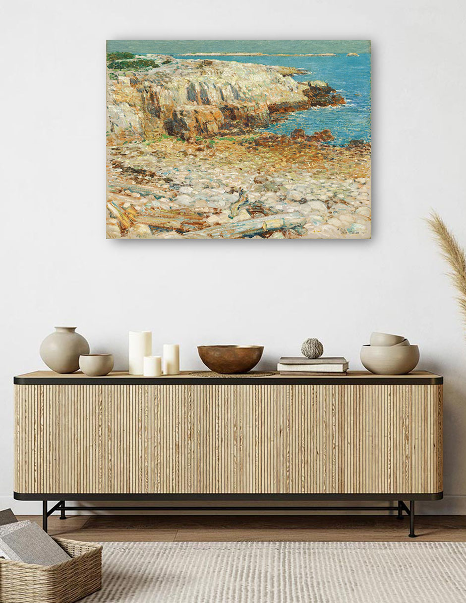 Foto 6 pulgar | Cuadro Decorativo - Un Promontorio Del Noreste, 1901- Childe Hassam - Costa - 46x61 - Impresión En Lienzo - Fine Art Tj