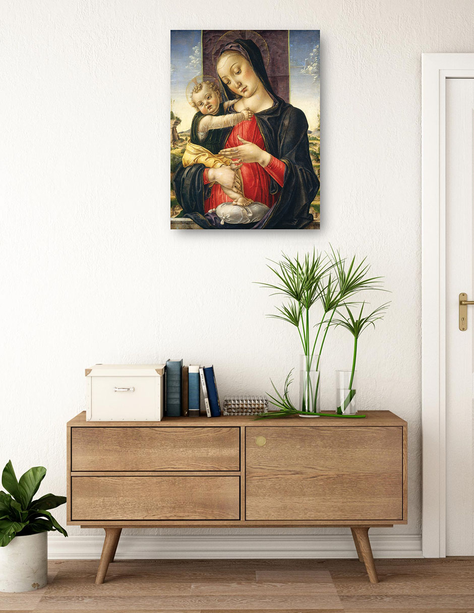 Foto 3 | Cuadro Decorativo - Virgen Y El Niño, C. 1475- Bartolomeo Vivarini - Religión - 107x143 - Impresión En Lienzo - Fi