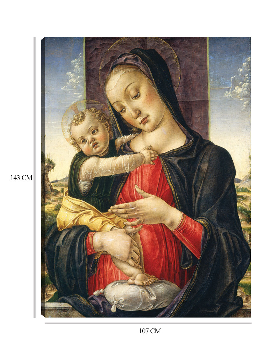 Foto 6 | Cuadro Decorativo - Virgen Y El Niño, C. 1475- Bartolomeo Vivarini - Religión - 107x143 - Impresión En Lienzo - Fi