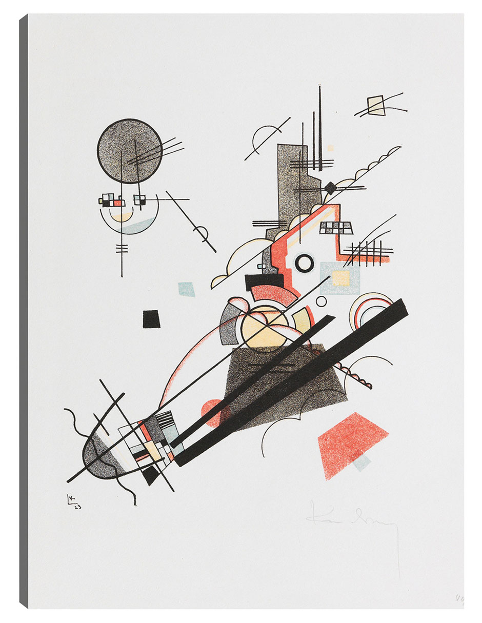 Foto 2 pulgar | Cuadro Decorativo - Fröhlicher Aufstieg (1923)- Wassily Kandinsky - Abstracto - 107x143 - Impresión En Lienzo - Fin