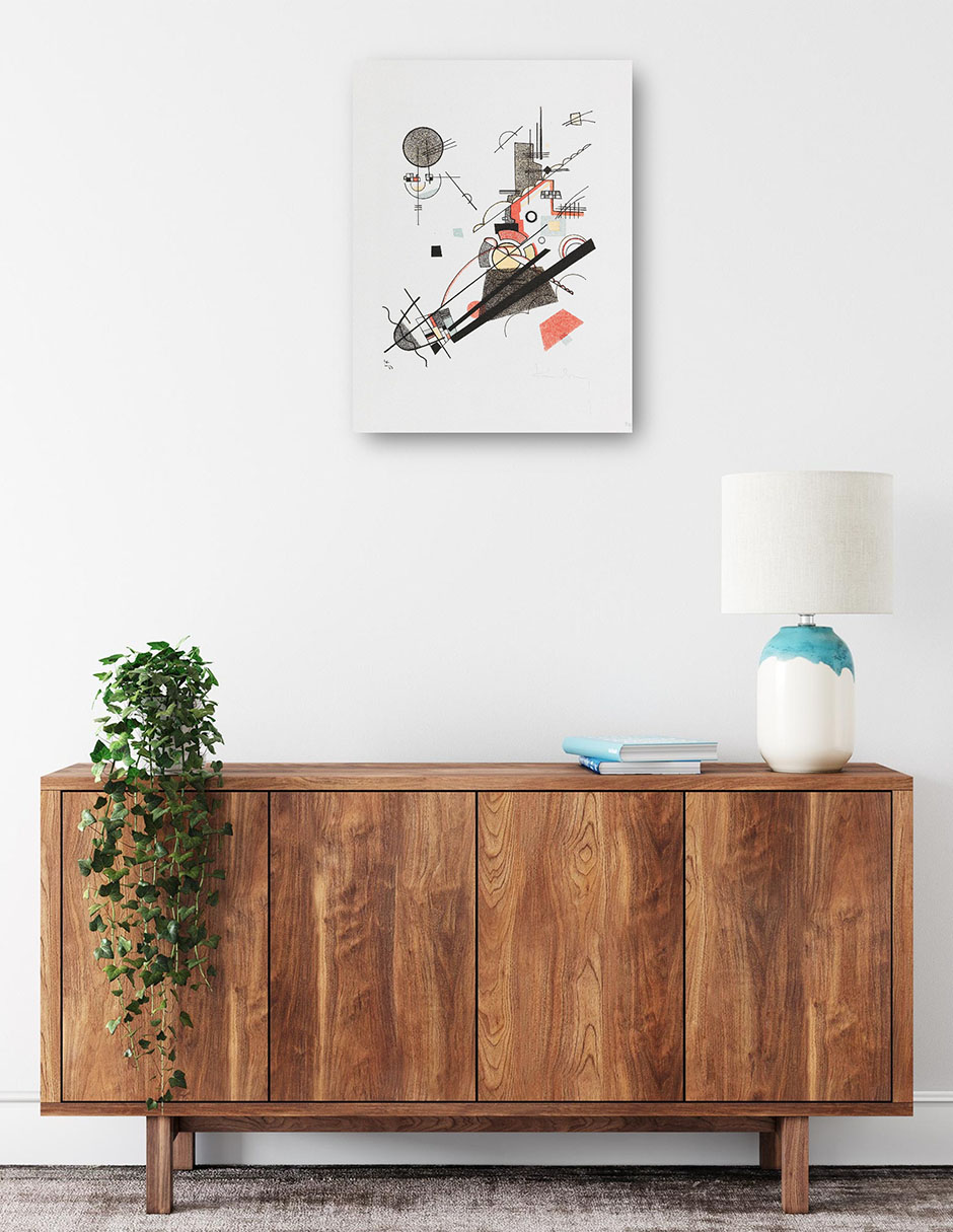 Foto 2 | Cuadro Decorativo - Fröhlicher Aufstieg (1923)- Wassily Kandinsky - Abstracto - 107x143 - Impresión En Lienzo - Fin
